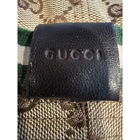 Gucci Monogram Bucket hat with Green White Trim Large Authentic CoA - Picture 5 of 10